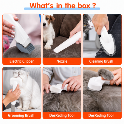 PitchMeow 6-in-1 Pet Grooming Vacuum Kit
